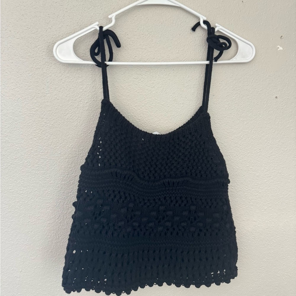ZARA Knit Tie Tank Top